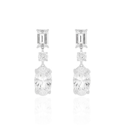 Foto Brinco Charlotte zircônias brancas ródio branco