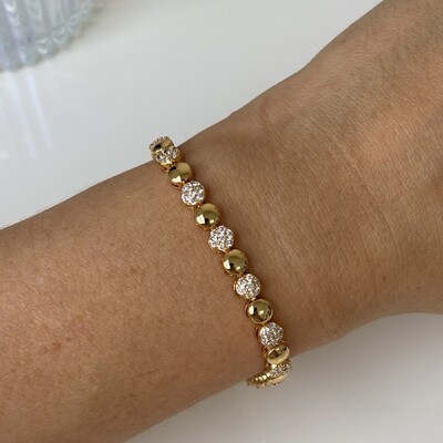 FotoPulseira Luiza cravejada com zircônias ouro