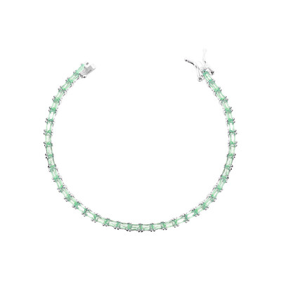 Foto Pulseira riviera Bonnie zircônias esmeralda colombiana ródio branco