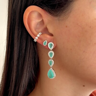 FotoBrinco Amber gotas esmeralda colombiana fusion ródio branco