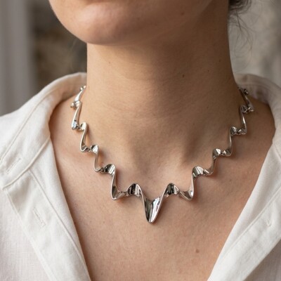 FotoColar Curves liso ródio branco