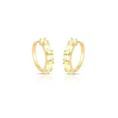 Foto Brinco argola Lana zircônias turmalina menta ouro
