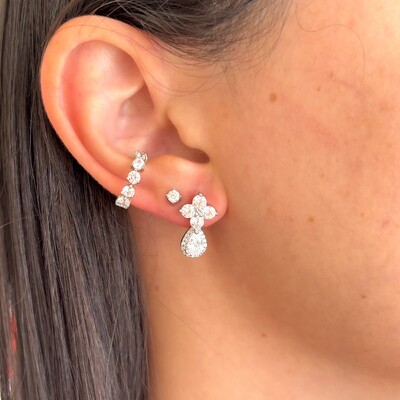 FotoBrinco Lillet zircônia branca ródio branco