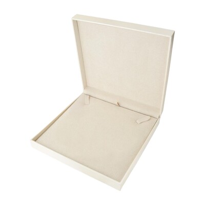 Foto Caixa quadrada courino off-white para colar