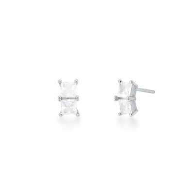 Foto Brinco Vita zircônias brancas prata 925