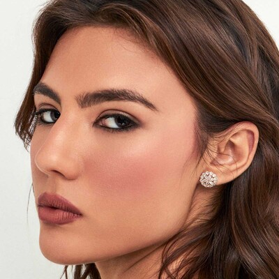 FotoBrinco Spark redondo zircônias brancas ouro