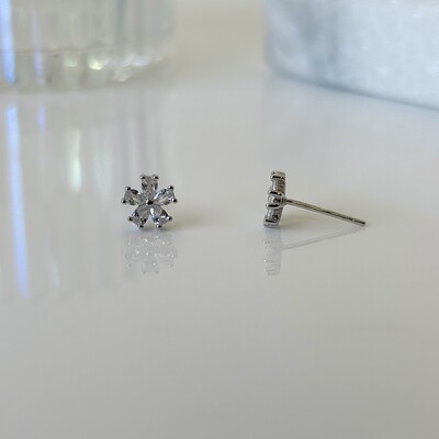 FotoBrinco mini Iris zircônias brancas prata 925