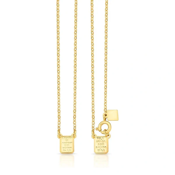 Colar escapulário pingente Nossa Senhora do Carmo ouro