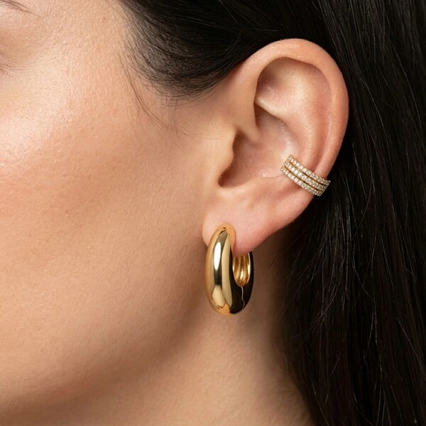 Brinco argola bold Iara ouro