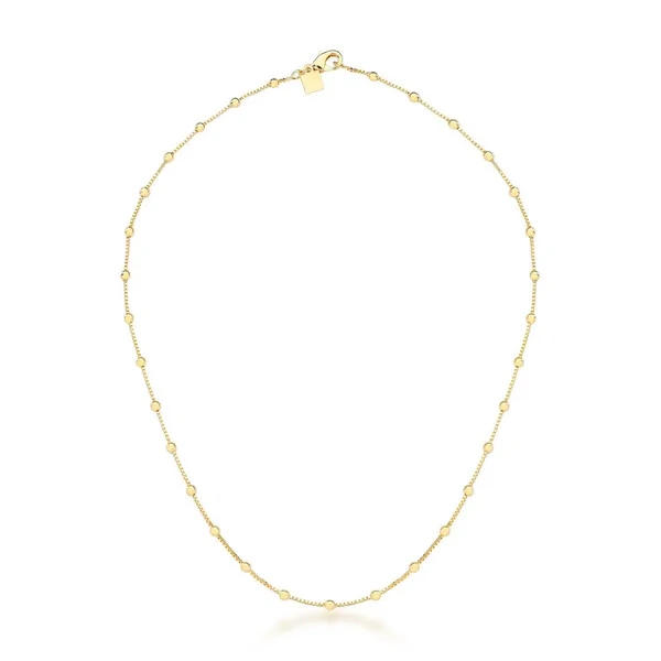 Colar Vicky bolinhas lisas ouro (40cm)