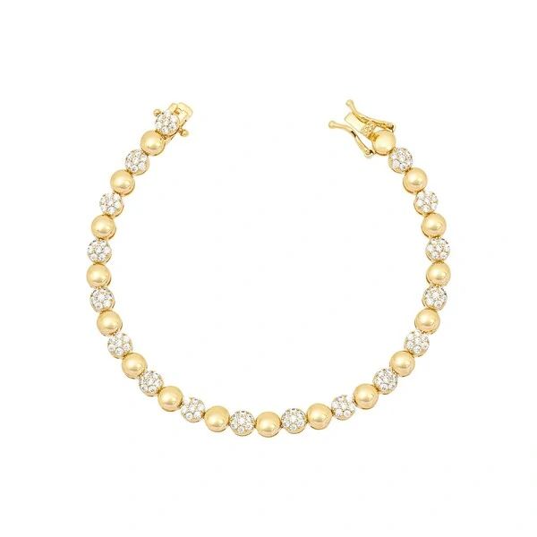 Pulseira Luiza cravejada com zircônias ouro