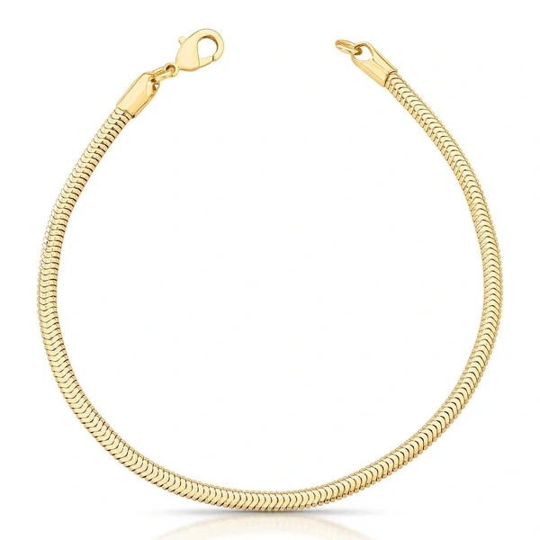 Pulseira malha rabo de rato ouro (3mm)