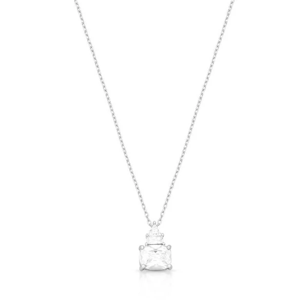 Colar Tróia zircônia branca ródio branco