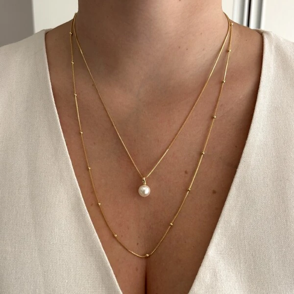 Conjunto Luara pérola ouro