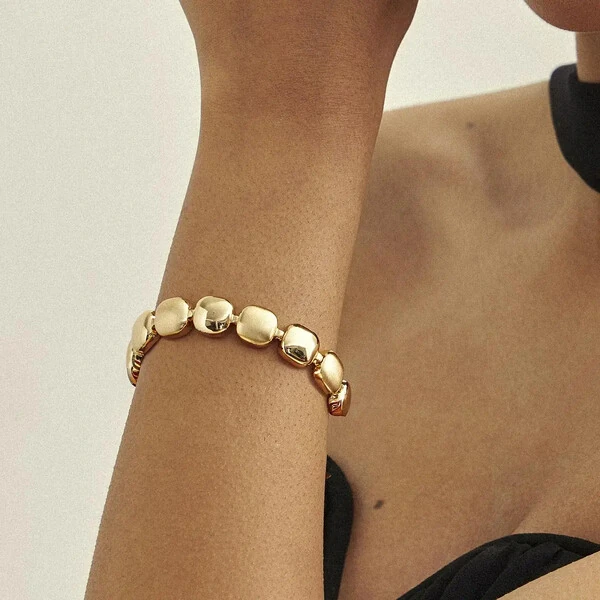 Pulseira bracelete Milano acetinado ouro