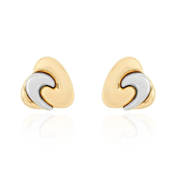 Brinco Audrey abaulado liso mix de banhos