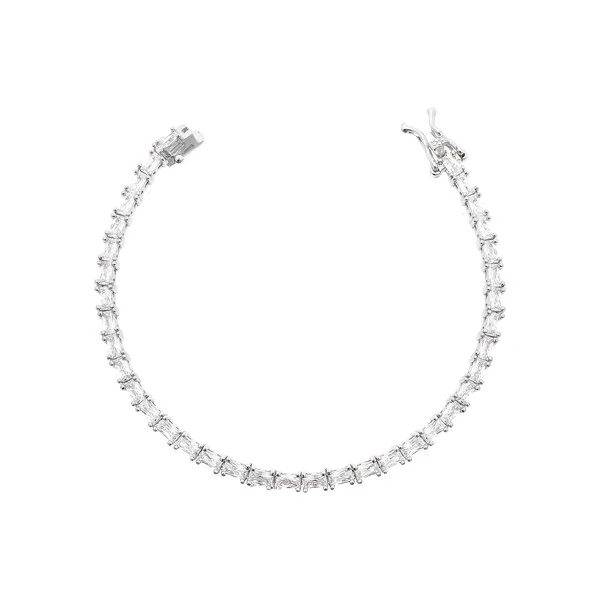 Pulseira riviera Bonnie zircônias brancas ródio branco