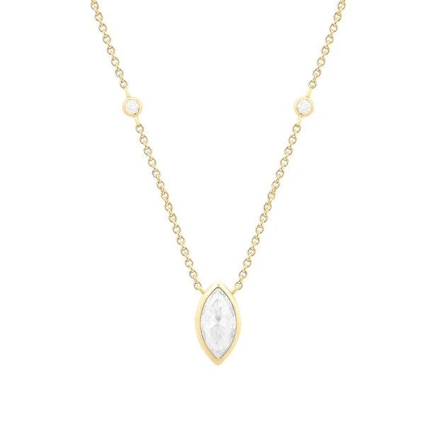 Colar Jack Moissanite prata 925 banho ouro