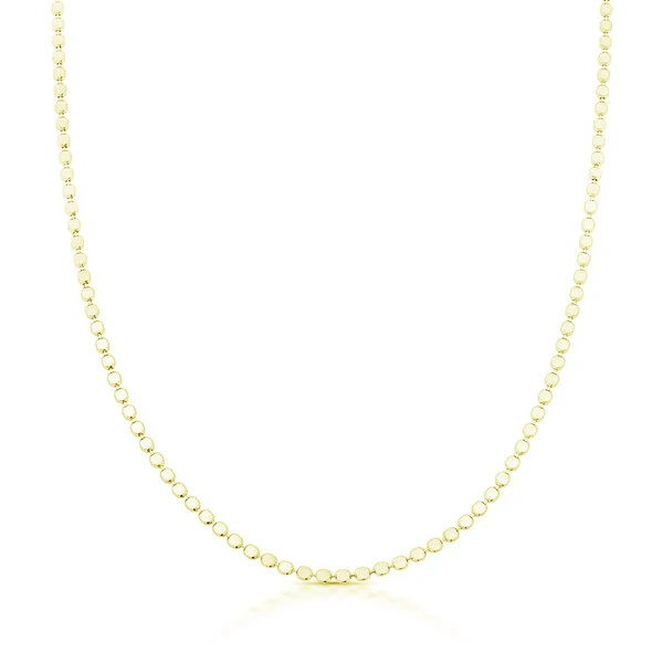 Colar Urban bolinhas lisas achatadas ouro (45cm)