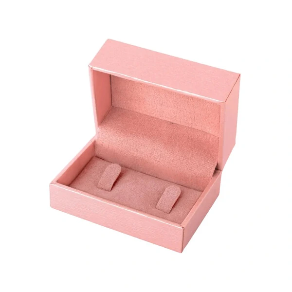 Caixinha para aliança em courino e veludo rosa
