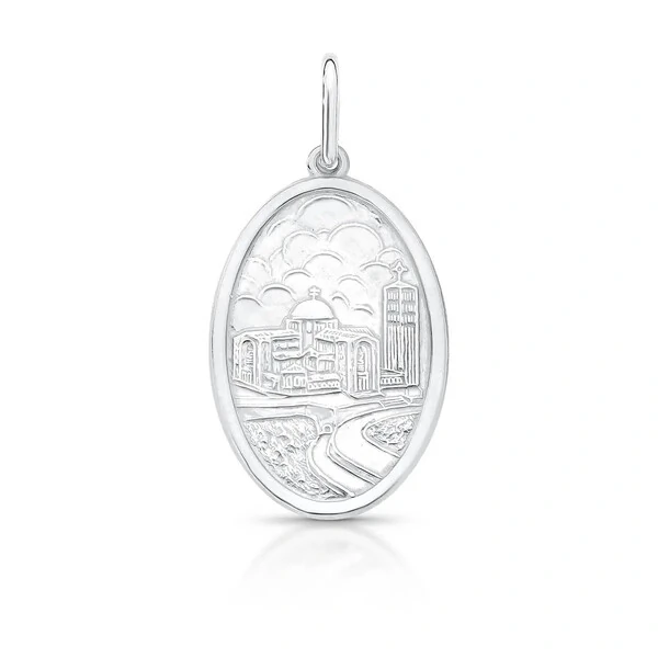 Colar medalha Nossa Senhora Aparecida prata 925