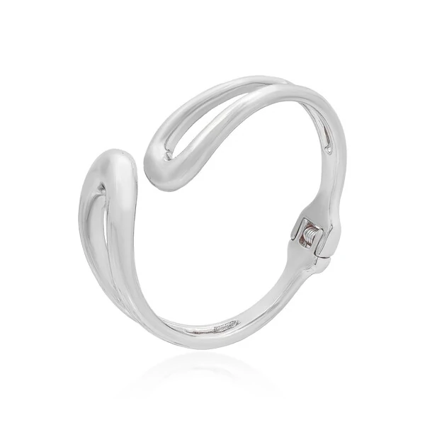 Pulseira bracelete Susan liso ródio branco