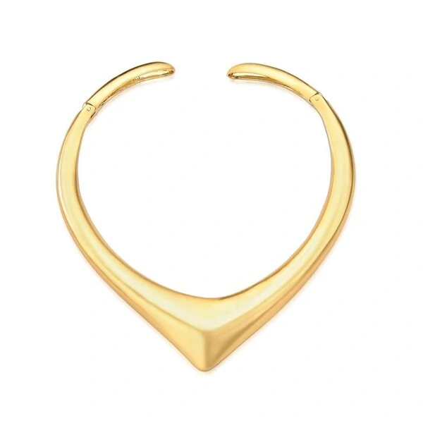 Colar Artemis gargantilha triangular acetinado ouro