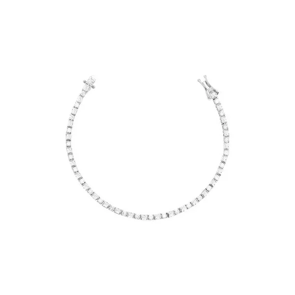 Pulseira riviera Carina zircônias brancas ródio branco