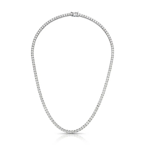 Colar riviera Moissanite 10 pontos prata 925 (40cm)