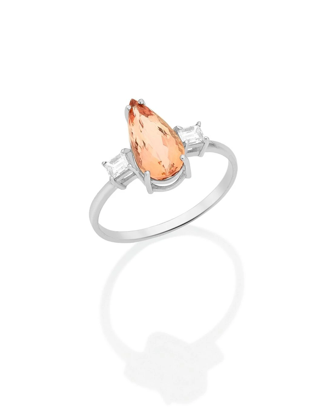 FotoAnel Ouro 18k Com Topazio Imperial e Diamantes