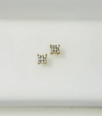 Brinco Ouro Amarelo 18k com Brilhantes