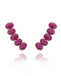 Brinco Earcuff Ouro 18K com Rubis