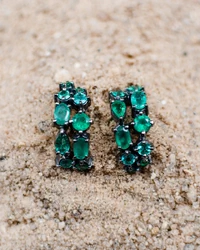 Brinco Ouro 18K com Esmeraldas