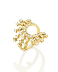 Anel Solar Ouro Amarelo 18k Com Diamantes