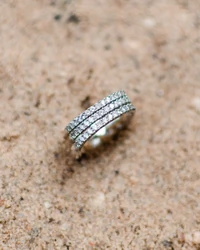 Anel Ouro 18k Com Brilhantes