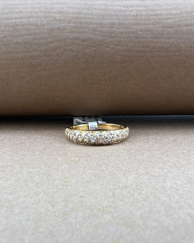 Foto Anel Aliança Ouro 18k Com Brilhantes