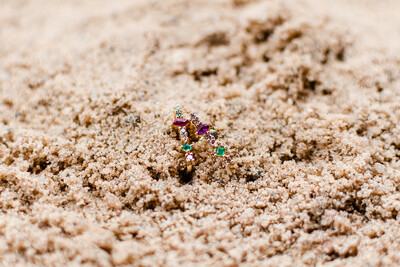 Foto Brinco Ouro 18K com Esmeralda, Rubi e Brilhantes - Conhaque