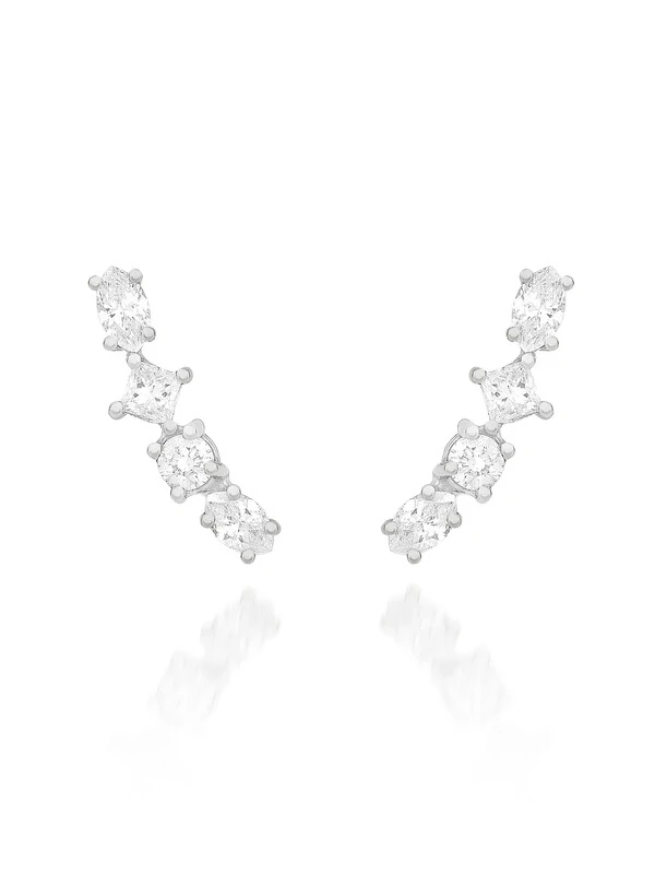 Brinco Earcuff Ouro 18K com Diamantes