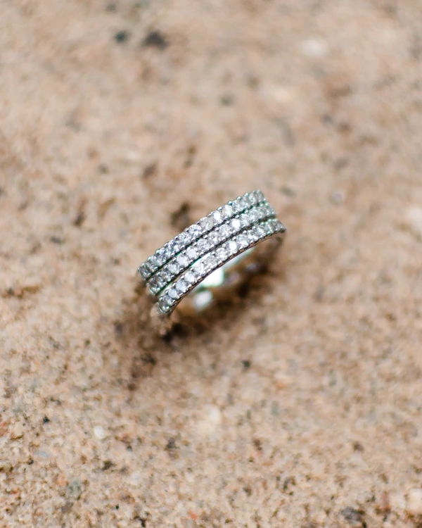 Anel Ouro 18k Com Brilhantes