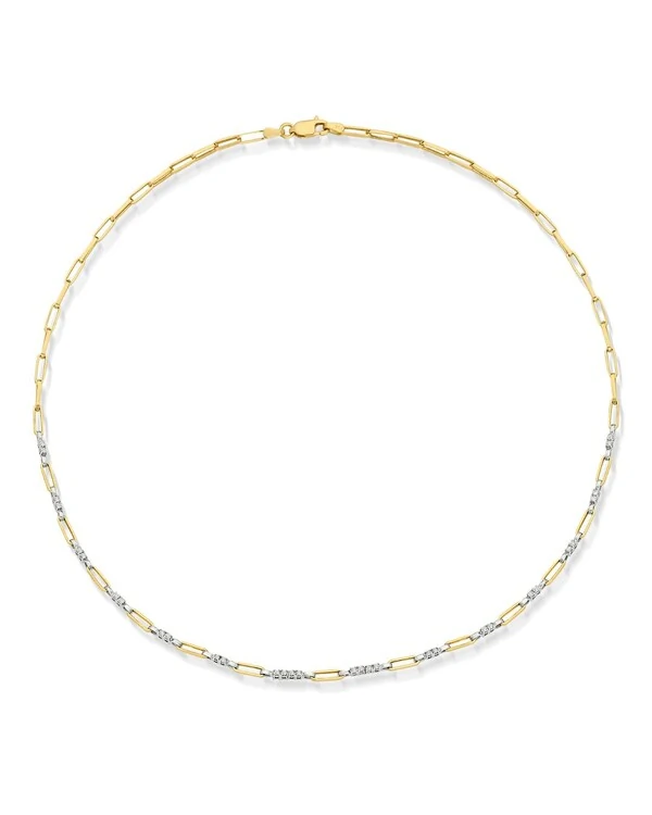 Colar Rivieras Intercaldas Ouro 18k e Diamantes