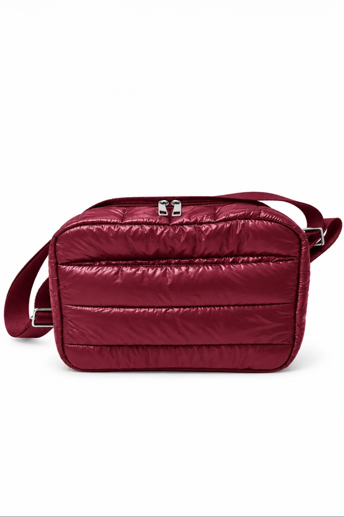 Foto Bolsa Transversal Puffer em Nylon Bordo