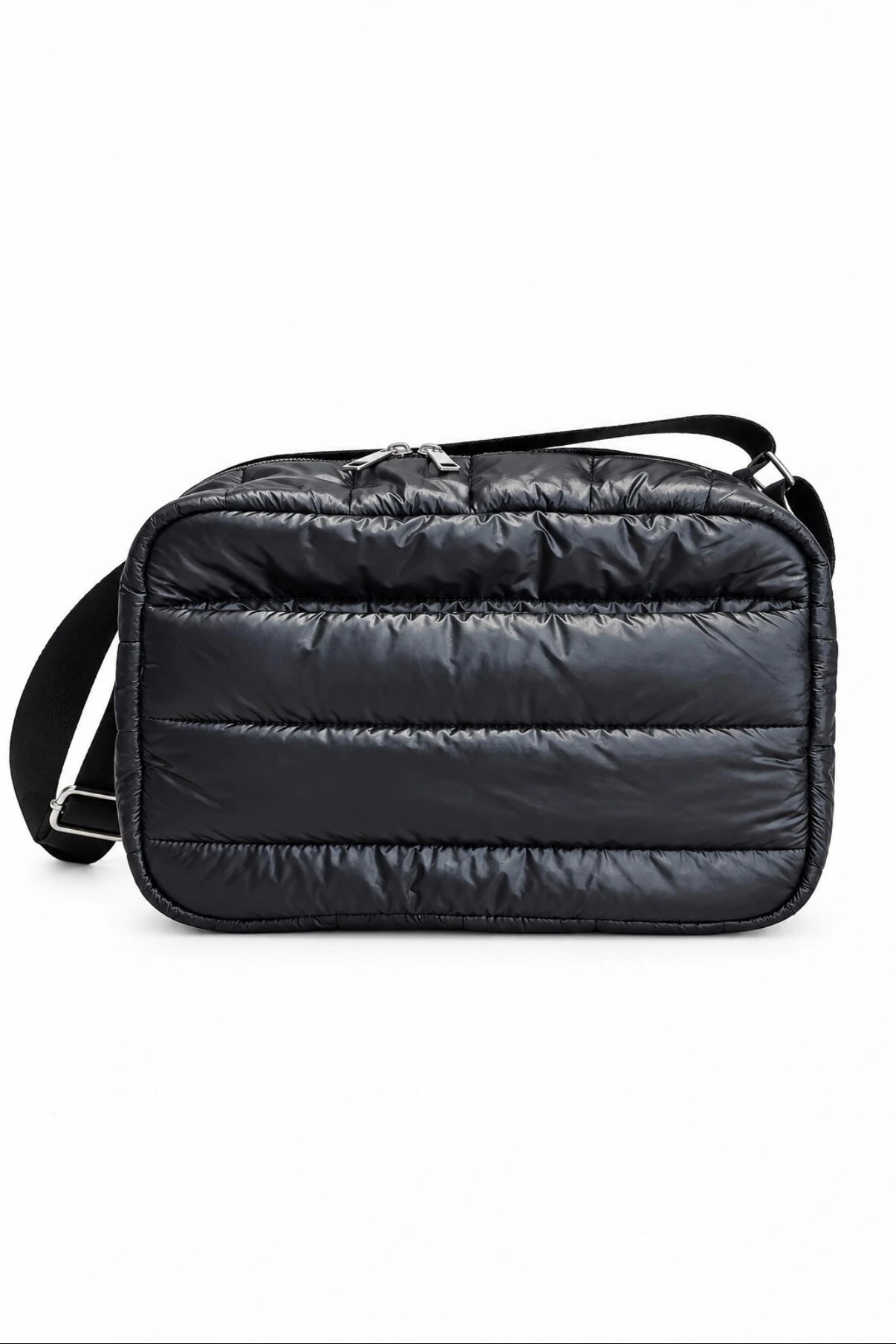 Foto Bolsa Transversal Puffer em Nylon Preta