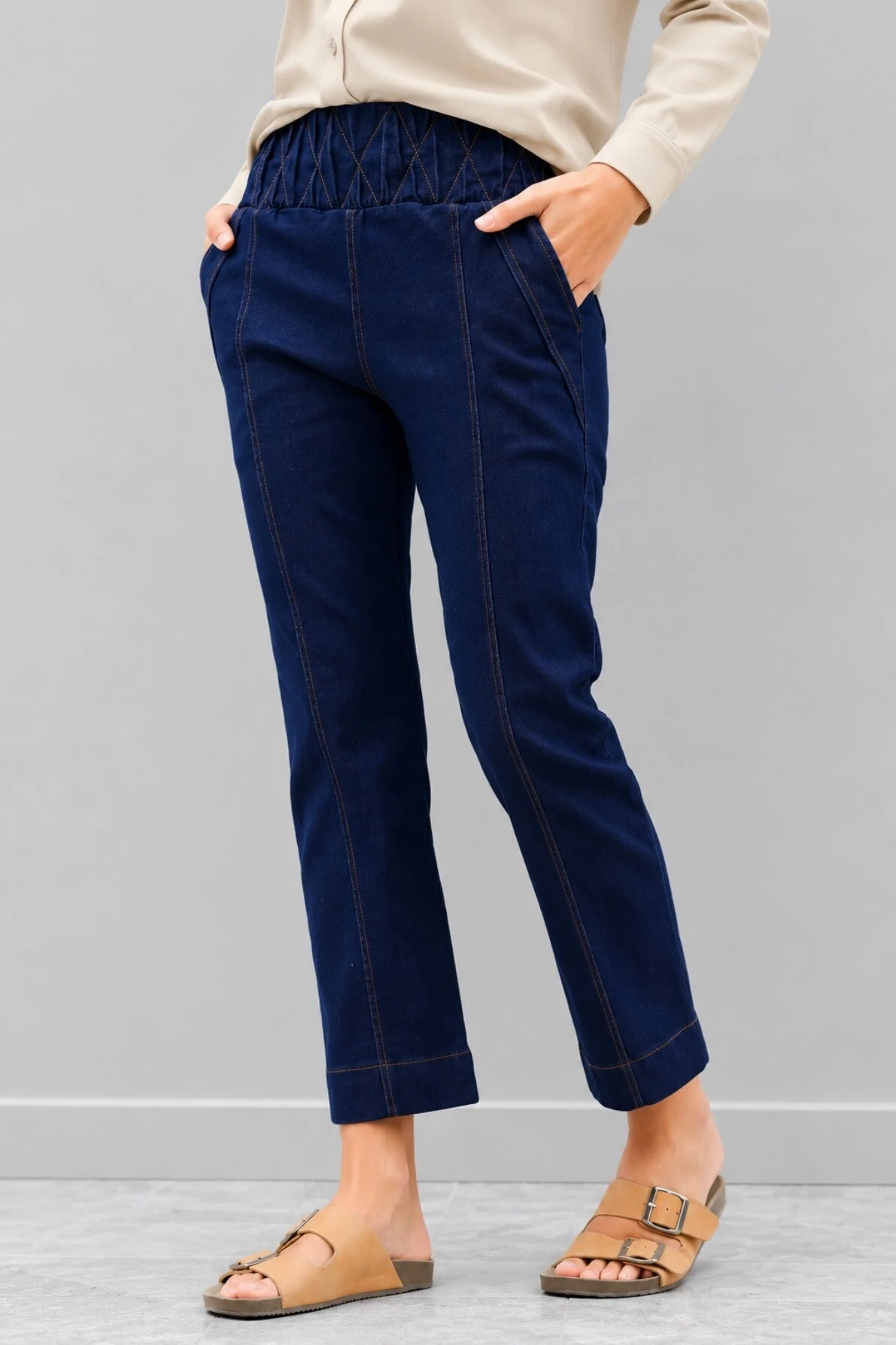 Foto Calça malha jeans escuro Larissa