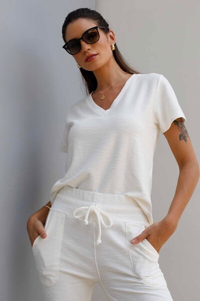 Foto Conjunto malha flamê Madalena