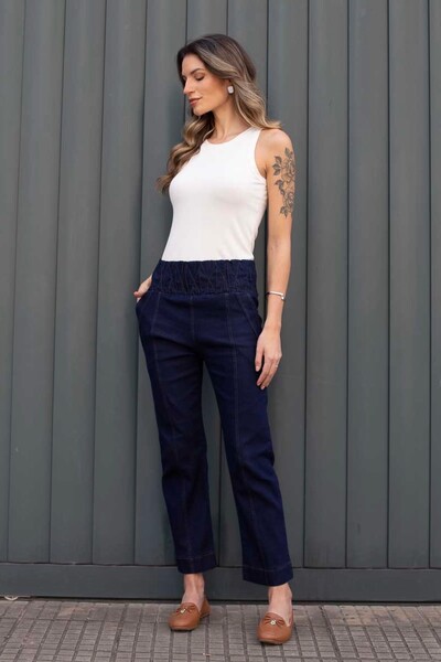 Foto Calça malha jeans escuro Larissa