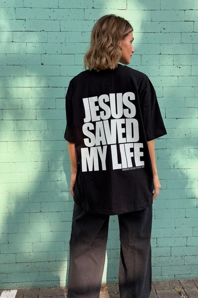 FotoJesus Saved My Life Preta