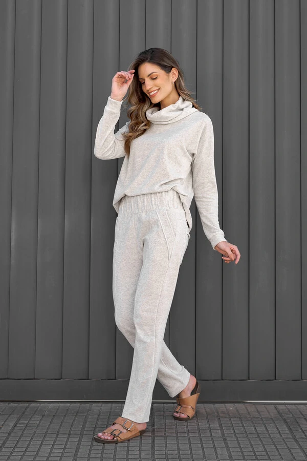 Conjunto na malha plush Maria