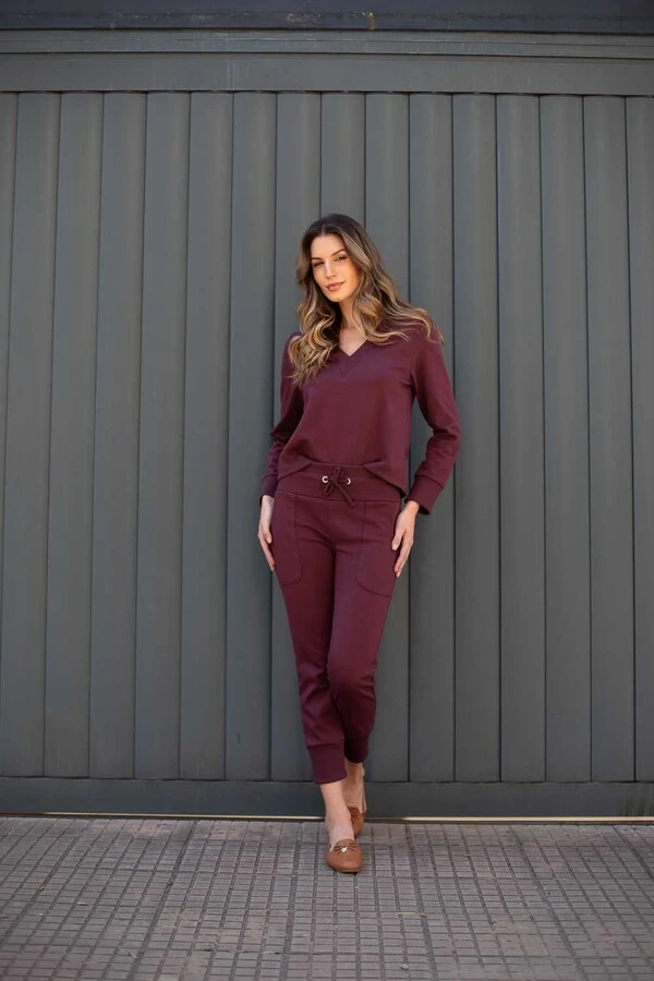 Conjunto malha moletom Gika
