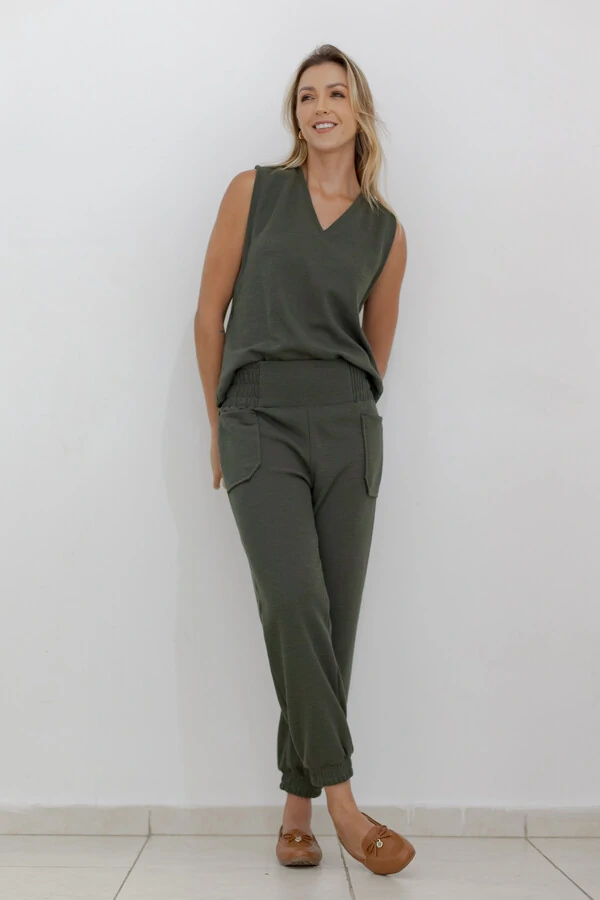 Conjunto malha flamê Cintia