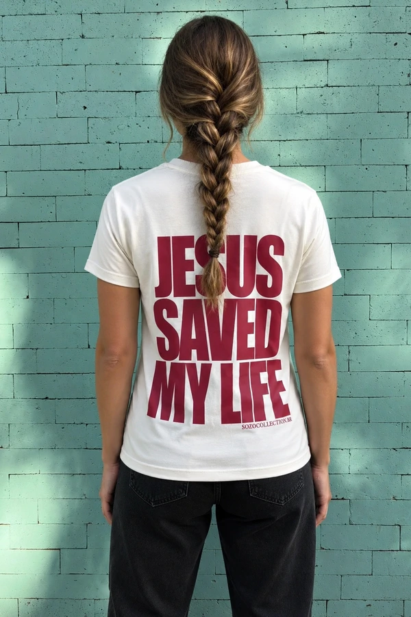 Jesus Saved My Life Offwhite